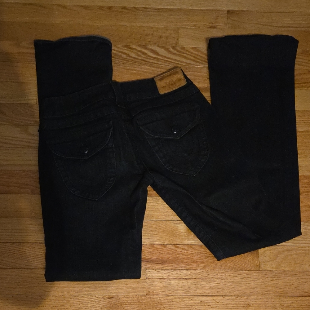 True Religion Black Flare & Wide Leg Jeans